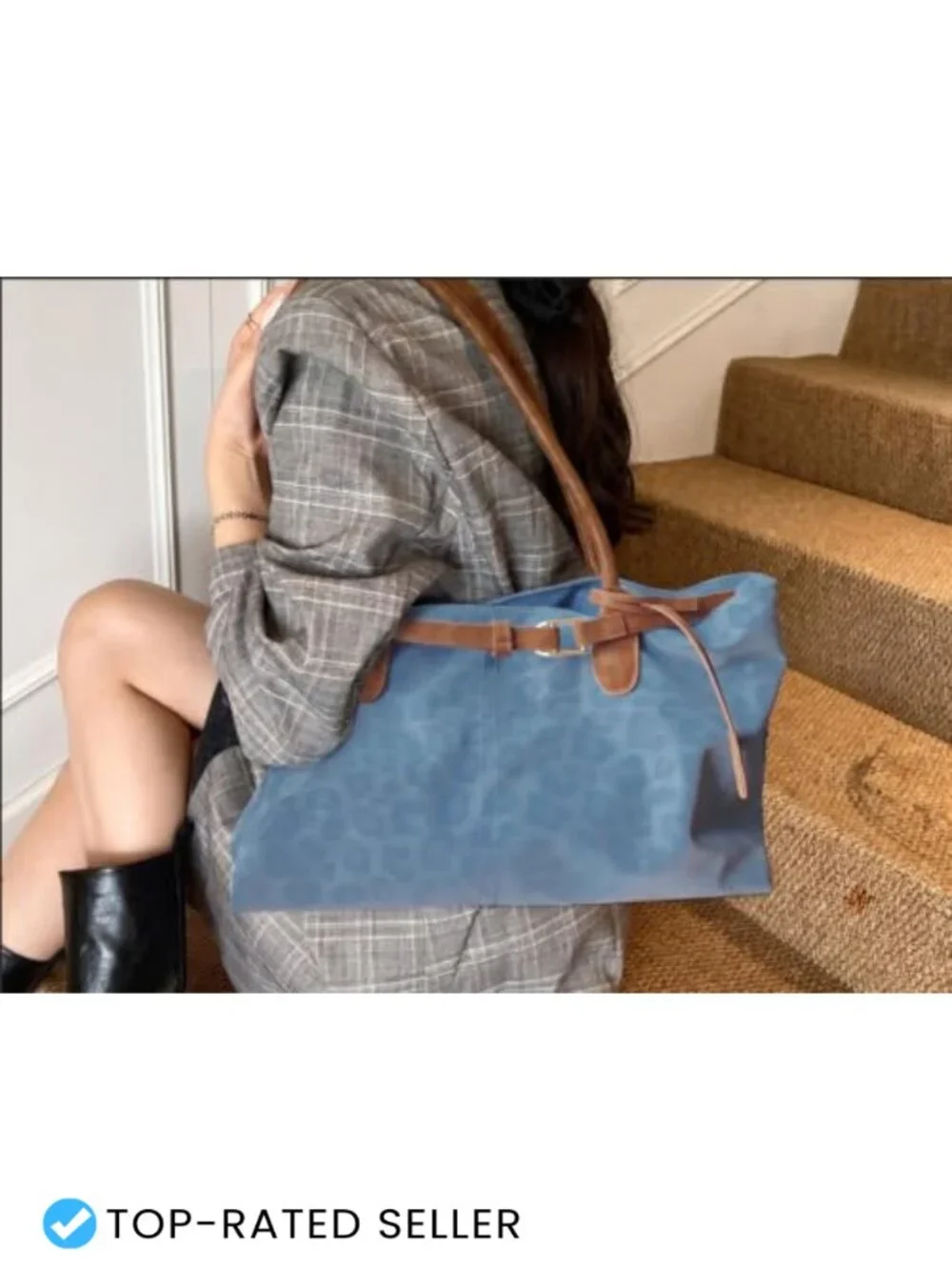 Leopard Print Faux Suede PU Hobo Shoulder Bag Y2K